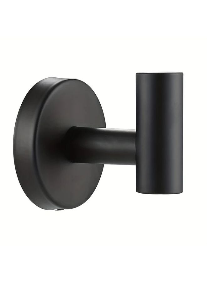 خطاف الفولاذ المقاوم للصدأ الأسود بكأس شفط قابل للإزالة حامل المناشف الخالي من التلف - Image 1