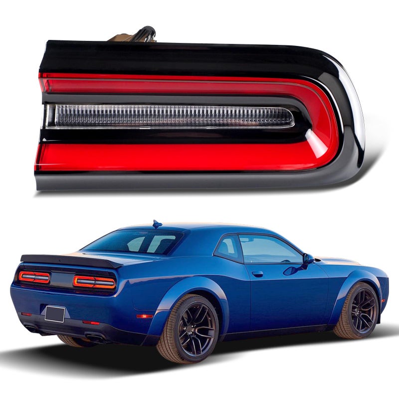 KNSPEC LED Tail Lights Compatible With 2015 2016 2017 2018 2019 2020 Dodge Challenger Outer Rear Lights Assembly Factory OEM Taillights 68403954AB CH2801207 Challenger Right Passenger Side