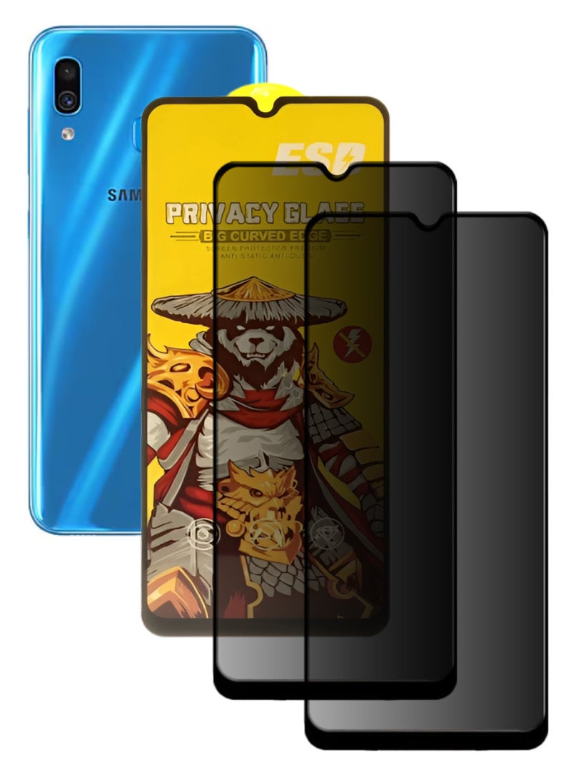 ESD 2 Pieces Tempered Dustproof Privacy Glass Screen Protector Compatible For Samsung Galaxy A30 - Image 1