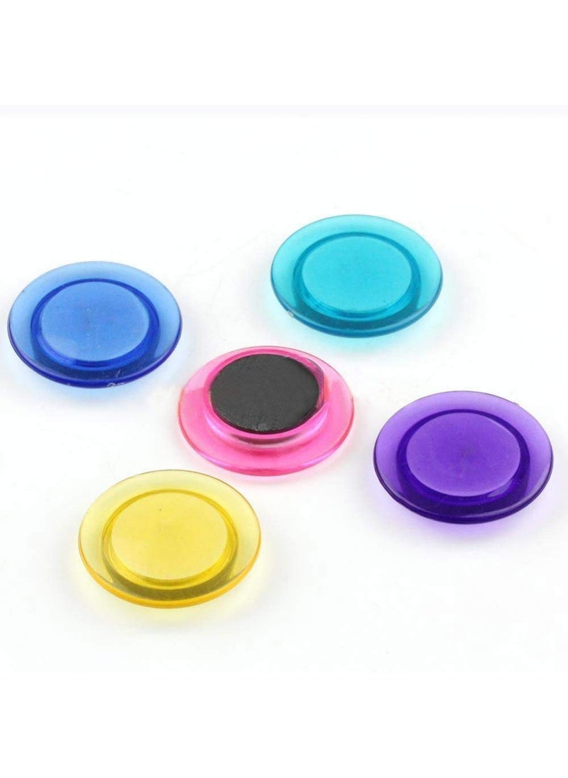 HOUSE HATCH HOUSE HATCH Colorful Translucent Magnet for Magnetic WhiteBoards Stick Notes Photos Charts and More Size 30mm Set of 10 