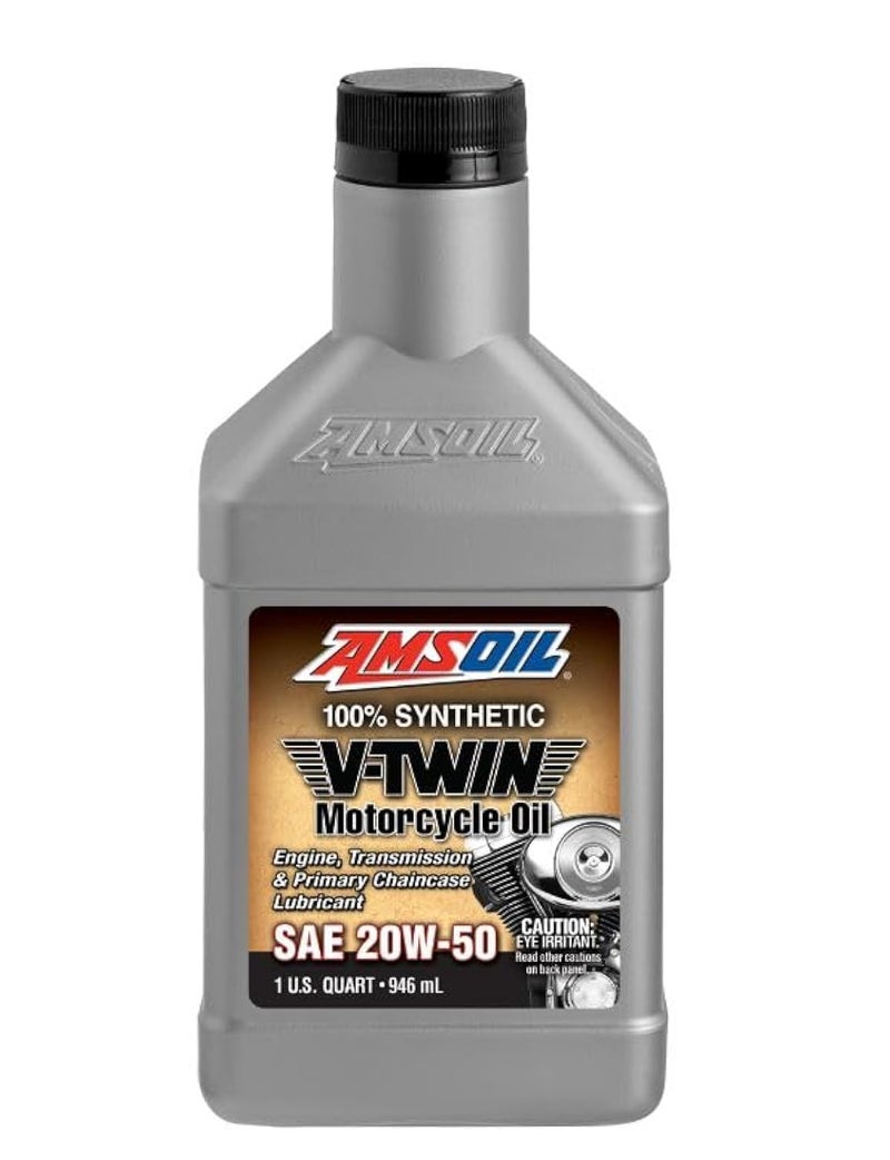 AMSOIL Full Synthetic Motorcycle Oil 20W-50 - ONE U.S. QUART, 946 ml - Image 1