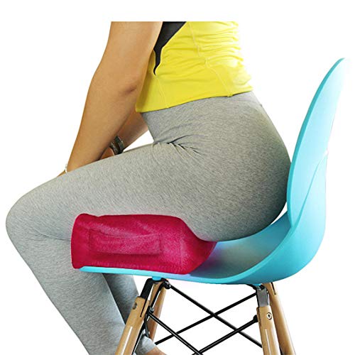 YESINDEED The Original Brazilian Butt Lift Pillow – Dr. Approved for Post Surgery Recovery Seat – BBL Foam Pillow + Cover Bag Firm Support Cushion Butt Support Technology - Pink - Image 3
