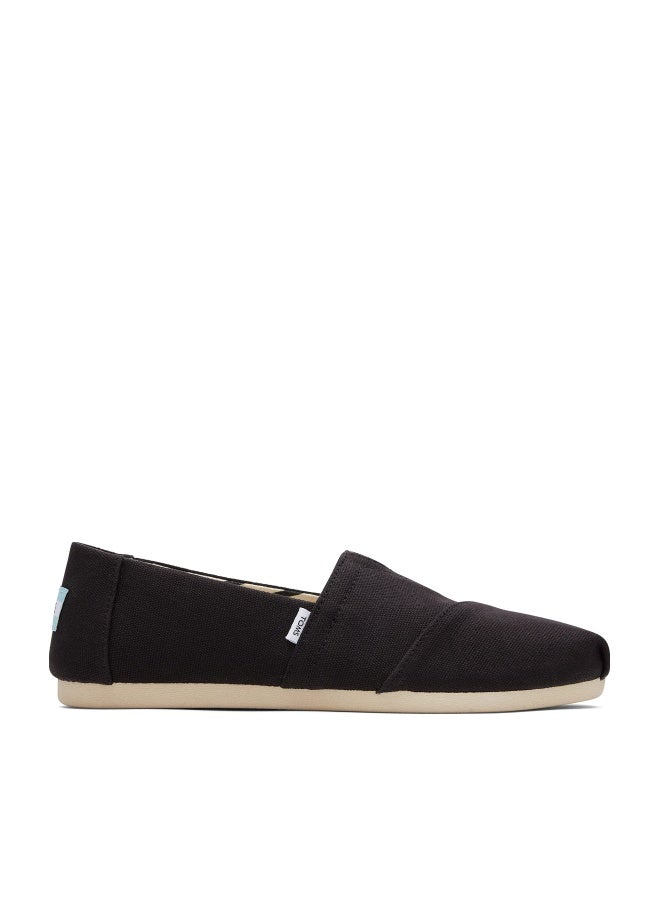 TOMS Women's Alpargata Recycled Cotton Canvas Slip On Sneaker Black Recycled Cotton Canvas - Image 1