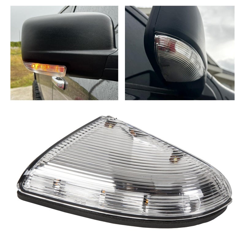 ECOTRIC Right Mirror Turn Signal Light Compatible with 20092013 Dodge Ram 1500 20102013 2500 RH Front Passenger Side Mirror Turn Signal Lamp Housing Cover Replacement for 68064948AA