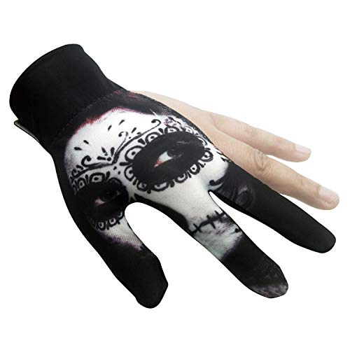 ITODA 3 Finger Billiards Gloves Pool Cue Elastic Show Shooters Pool Snooker Playerss Gloves Breathable Anti-Skid Game Mittens with Adjustable Wrist Strap for Women Men Left Hand - Image 1