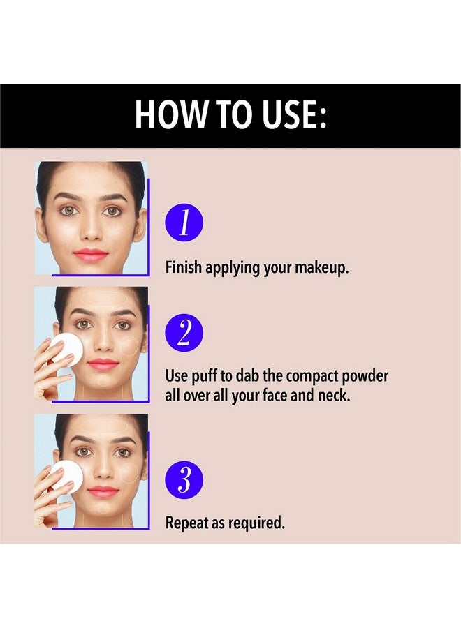 Blue Heaven Oil Control Compact Powder for All Skin types, SPF 25, Matte Finish, Honey 301, 8 gm - Image 4