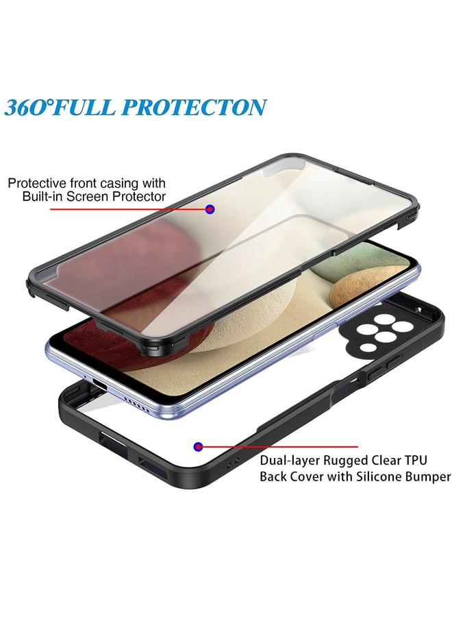 S-TOP Case For Samsung Galaxy A12 Acrylic + TPU 360 Degrees Full Coverage Shockproof Phone Case - Image 4