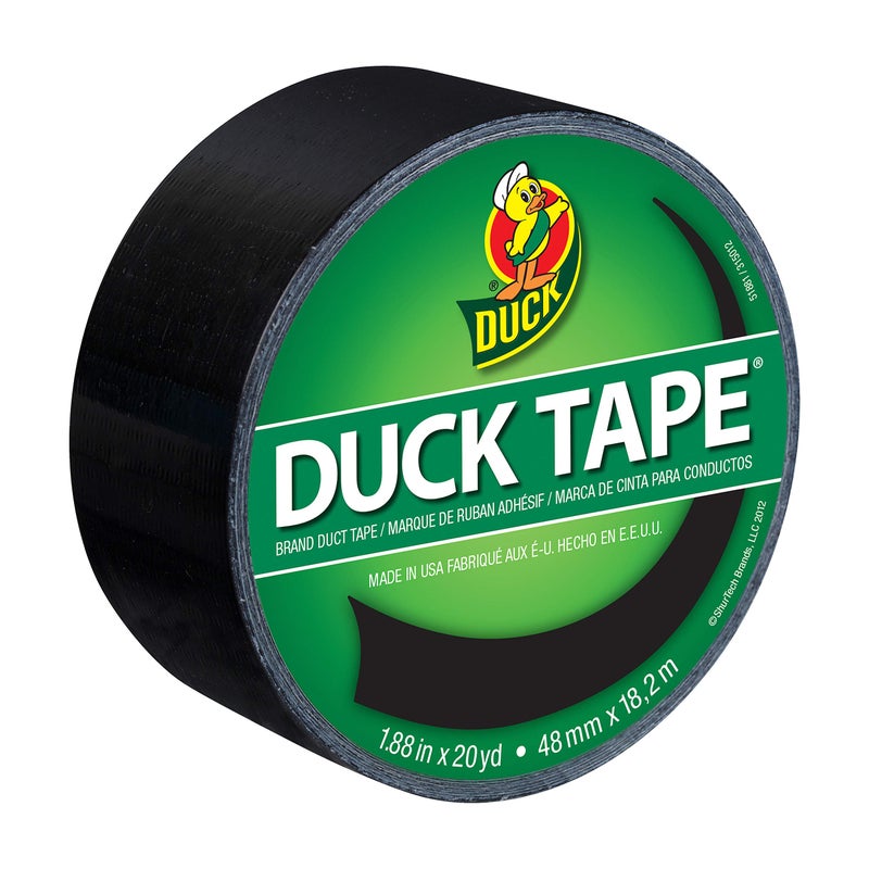 Duck Brand 1265013 Color Duct Tape, Single Roll, Black - Image 1