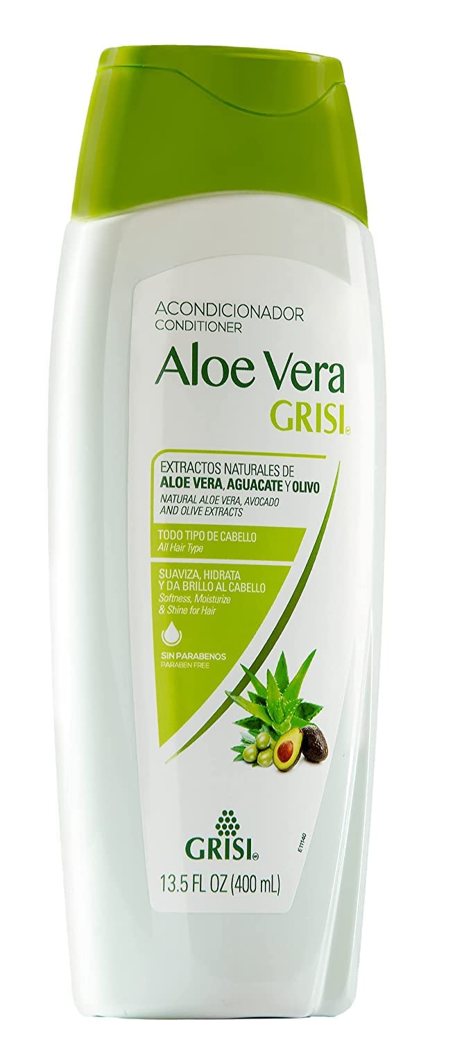 Grisi Aloe Vera Conditioner, Moisturizing Hair Product with Aloe Extract, Paraben-Free, 2-Pack for Soft and Shiny Hair, 13.5 FL Oz each - Image 2
