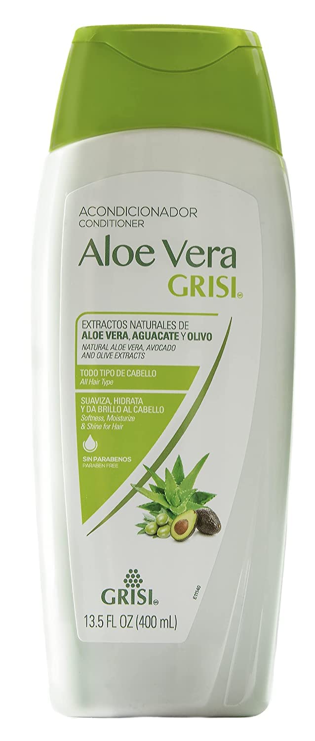 Grisi Aloe Vera Conditioner, Moisturizing Hair Product with Aloe Extract, Paraben-Free, 2-Pack for Soft and Shiny Hair, 13.5 FL Oz each - Image 3