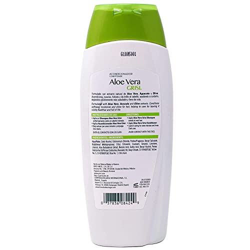 Grisi Aloe Vera Conditioner, Moisturizing Hair Product with Aloe Extract, Paraben-Free, 2-Pack for Soft and Shiny Hair, 13.5 FL Oz each - Image 4