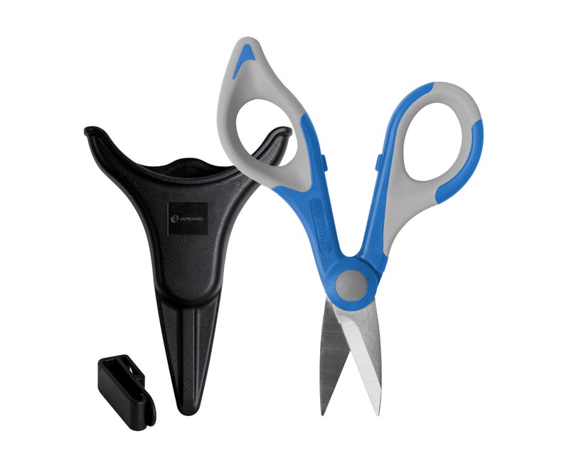 Jonard Tools Tk-325 Kevlar Cutting Shears & Molded Pouch With Belt Clip (Color May Vary) - Image 1