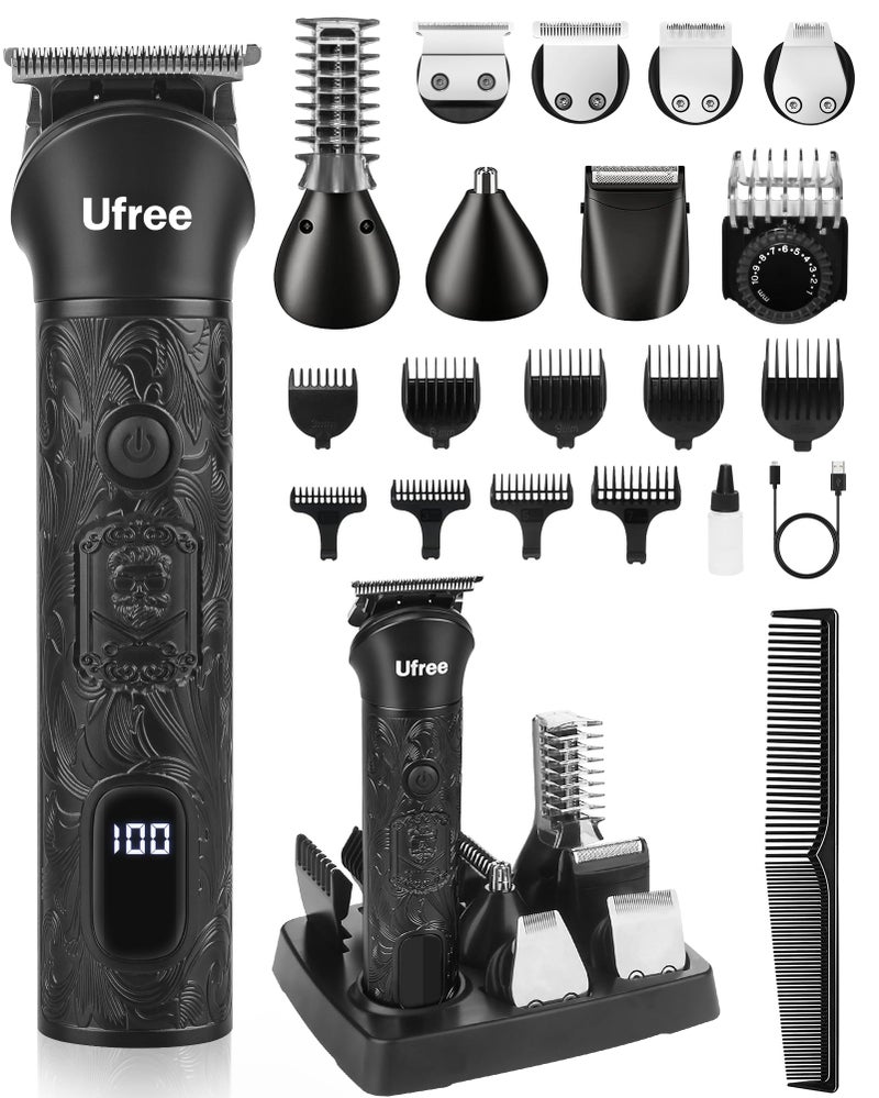 Ufree Beard Trimmer for Men, Electric Razor Shavers for Men, Cordless Hair Clippers, 7 in 1 Men Grooming Kit for Mustache, Body, Nose and Facial, Gifts for Men - Image 1