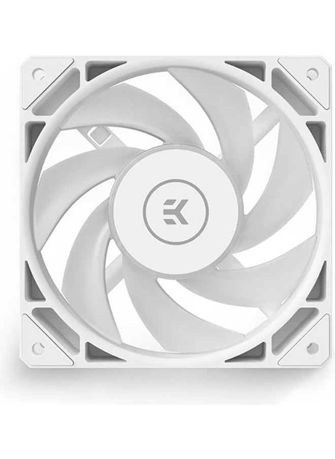 EK Loop Fan FPT 120 D-RGB Fan, Fluid Dynamic Bearing, PWM & D-RGB Single Cable, EK-OmniLink Ecosystem, 550-2300 RPM Fan Speeds, 77.00 CFM Max Air Flow, White | 3831109898048  - Image 3