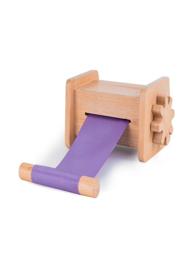 Tinker Box TinkerBox Fabric Winder | 18+ Months | Montessori Wooden Fine Motor Toy for Toddlers & Kids | Interactive Play Toy for Hand-Eye Coordination & Focus | Safe & Durable Learning Toy - Image 1