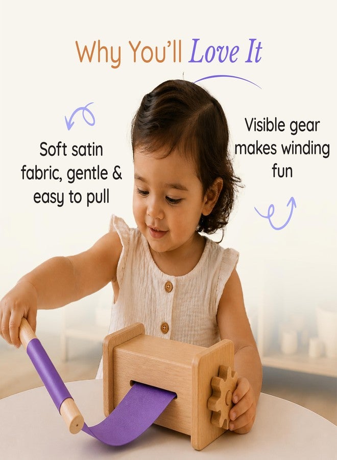 Tinker Box TinkerBox Fabric Winder | 18+ Months | Montessori Wooden Fine Motor Toy for Toddlers & Kids | Interactive Play Toy for Hand-Eye Coordination & Focus | Safe & Durable Learning Toy - Image 5