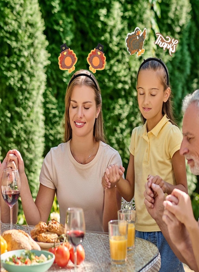 يوليو عصابات رأس على شكل ديك رومي من Yolyoo مكونة من 4 قطع لعيد الشكر وإكسسوارات أزياء وحفلات عيد الشكر - Image 3