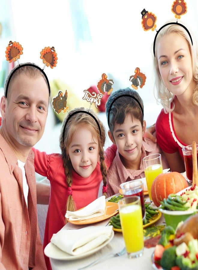 يوليو عصابات رأس على شكل ديك رومي من Yolyoo مكونة من 4 قطع لعيد الشكر وإكسسوارات أزياء وحفلات عيد الشكر - Image 4