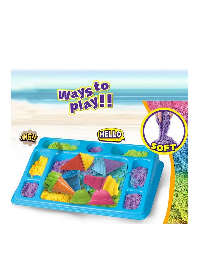Pepedo Kinetic Sand Set for Kids, 500g, Multicolored - Image 4