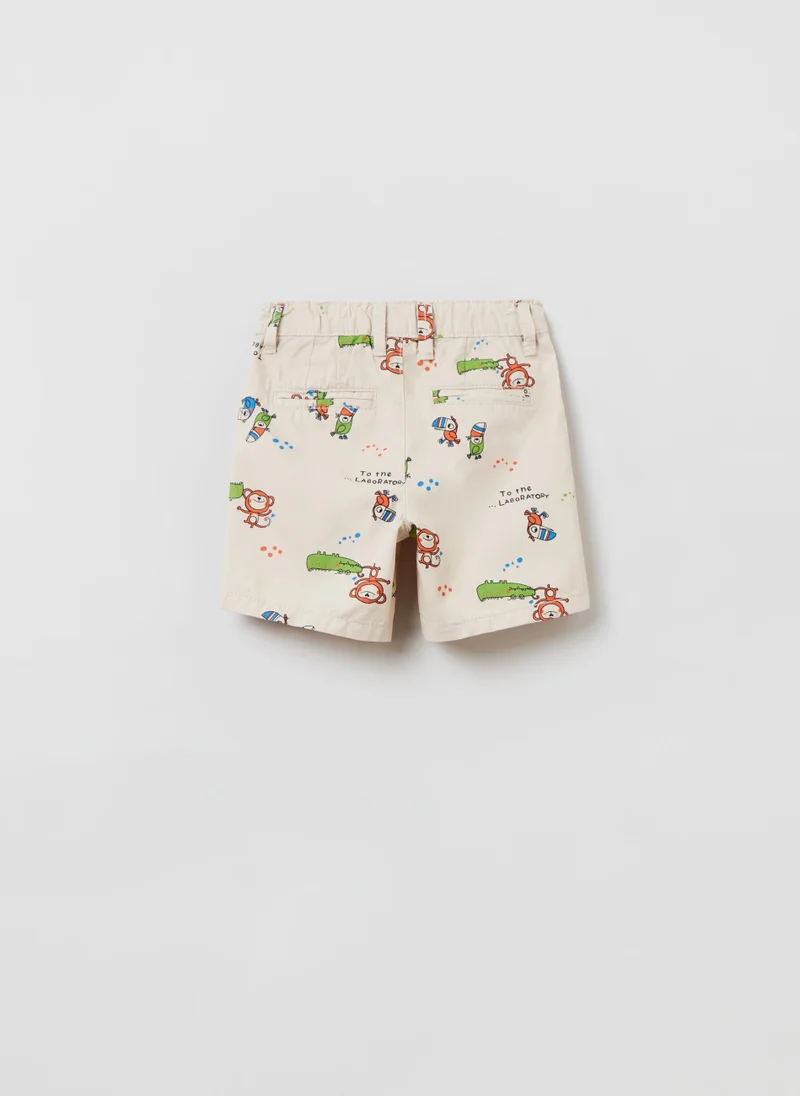 Ovs OVS Cotton Shorts With Belt