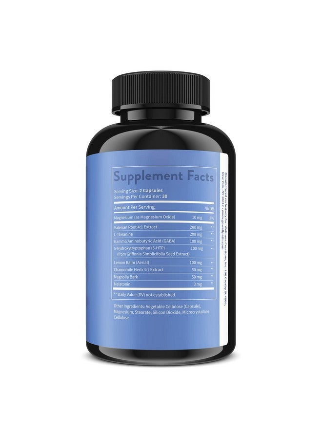 WellPath Rest Valerian Root Sleep Aid for Adults with Melatonin & L-Theanine | Natural & Herbal Sleeping Pills with Extra Strength | | 5-HTP, Lemon Balm, Chamomile, 60 Ct - Image 1