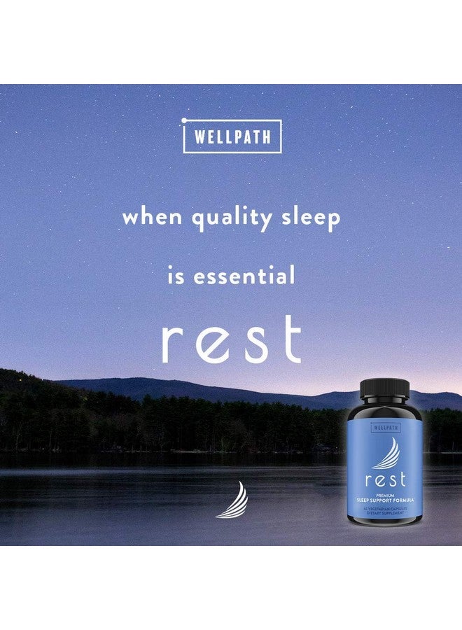 WellPath Rest Valerian Root Sleep Aid for Adults with Melatonin & L-Theanine | Natural & Herbal Sleeping Pills with Extra Strength | | 5-HTP, Lemon Balm, Chamomile, 60 Ct - Image 2