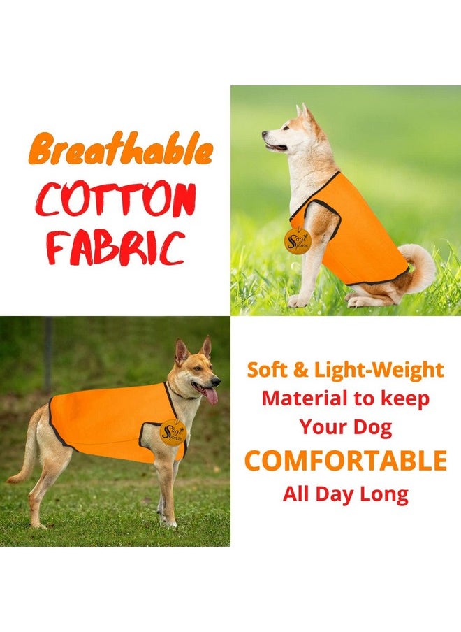 Sage Square Adorable Sleeveless Cotton Dog T-Shirt - Breathable & Fashionable Apparel For Your Dog, Puppy (Bright Yellow) (Xlarge-24Inch)  - Image 4