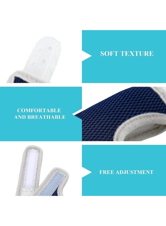 BBTO حارس أصابع بي بي تي أو 2 قطعة سيليكون للأطفال مع حزام معصم قابل للتنفس لمساعدة الأطفال على التوقف عن مص الأصابع - Image 2