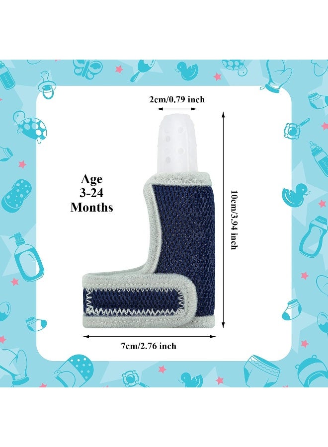 BBTO حارس أصابع بي بي تي أو 2 قطعة سيليكون للأطفال مع حزام معصم قابل للتنفس لمساعدة الأطفال على التوقف عن مص الأصابع - Image 3