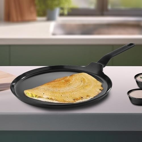 Berghoff 30 cm Recycled Aluminum Non-Stick Cooking Tawa | CeraGreen Ceramic Coating | PTFE, PFAS Free | Induction, Dishwasher Ready | Black | 5 Yr Warranty - Image 5