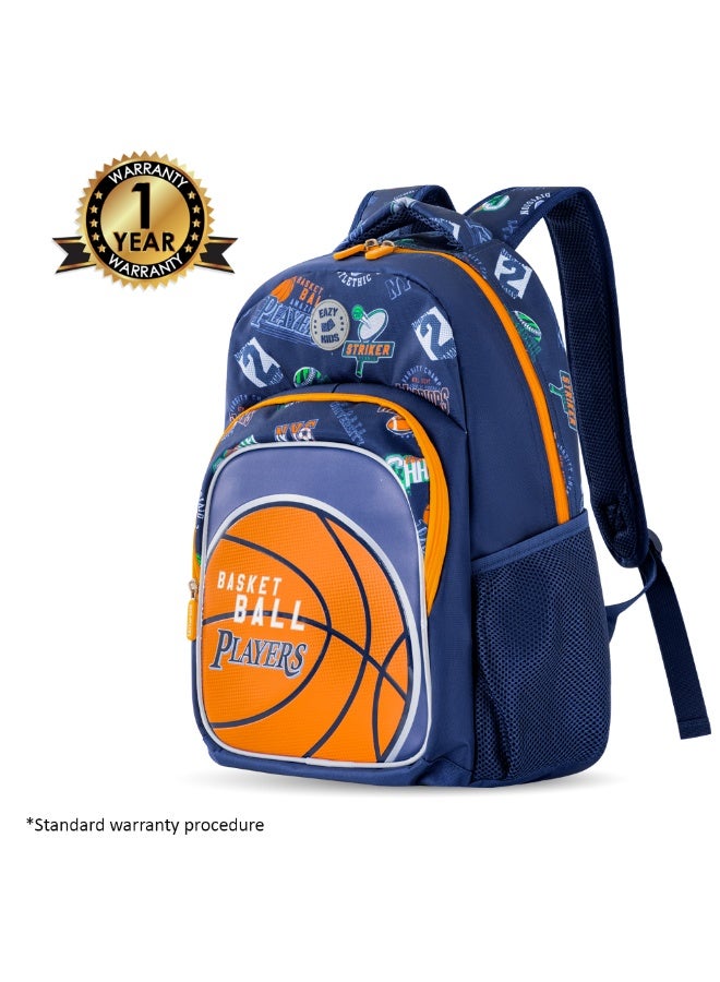 Eazy Kids 18" Set of 4 Backpack w/ 4 Wheel Trolley, Lunch Bag and Pencil Case - Basket Ball - Image 4