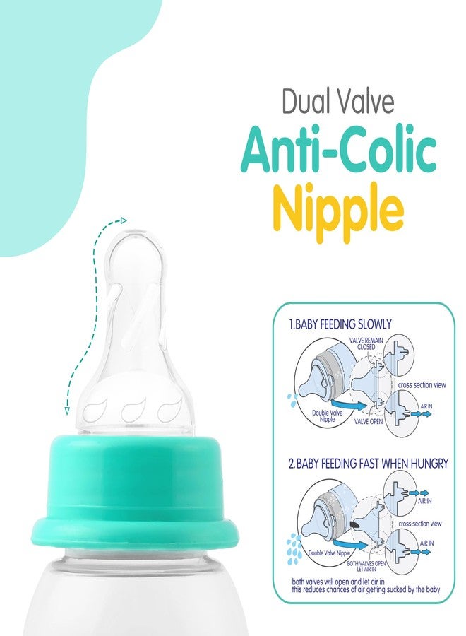 1st Step BPA Free Baby Feeding Bottle with Anti-Colic Nipple (Green, 250 ml) - Image 4