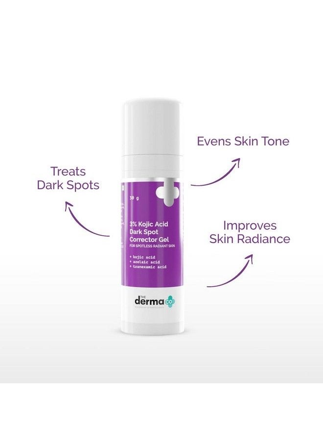 THE derma Co جل مصحح للبقع الداكنة بحمض الكوجيك بنسبة 3% للبشرة الناصعة والمشرقة 30 جم  - Image 4