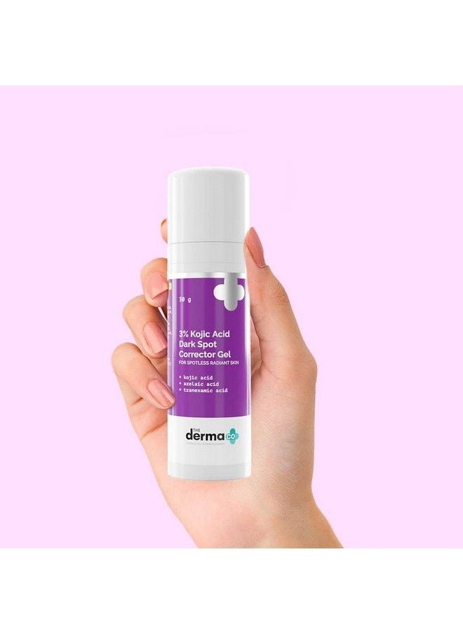 THE derma Co جل مصحح للبقع الداكنة بحمض الكوجيك بنسبة 3% للبشرة الناصعة والمشرقة 30 جم  - Image 3