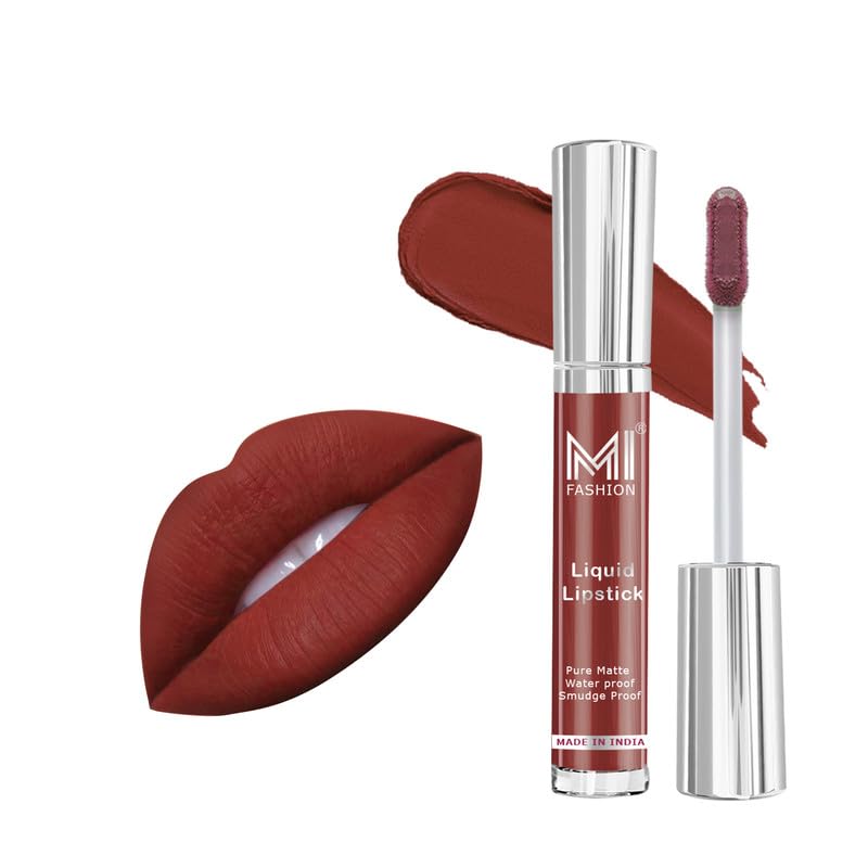 MI FASHION Always Comfy Pure Matte Liquid Lipcolor Coffee Bean 35ml Rain Or Smudgeproof Your Lips Maintain Their Stunning Appeal Pack Of 1 - Image 1