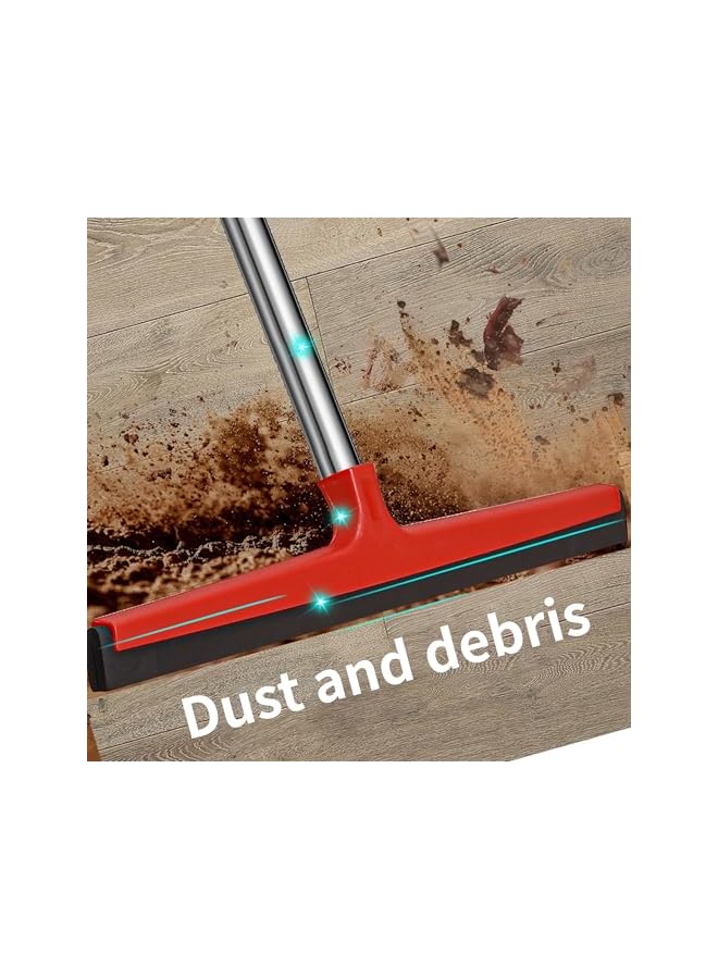 أداة تنظيف الأرضيات بالفرشاة والممسحة، بطول 45 سم، أداة إزالة المياه عالية الكفاءة للمنازل، متينة وسهلة التنظيف للأرضيات. - Image 2