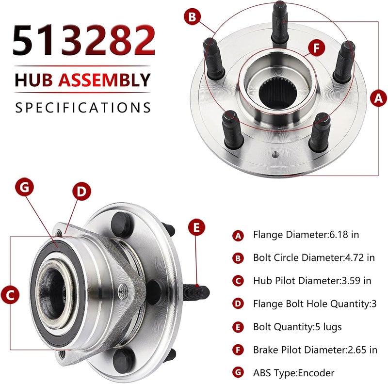 JLEO 513282 Front or Rear Wheel Hub Bearing for Chevrolet and Cadillac Models - Image 4