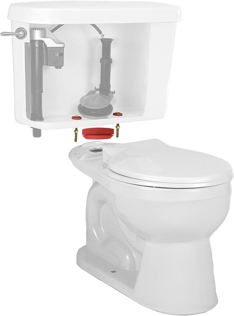 Korky Korky 481BP Universal Toilet Tank To Bowl Gasket  Hardware Kit  Fits Most 3Inch 2Piece Toilet Tanks  Made in USA  Red  Large 3 - Image 4
