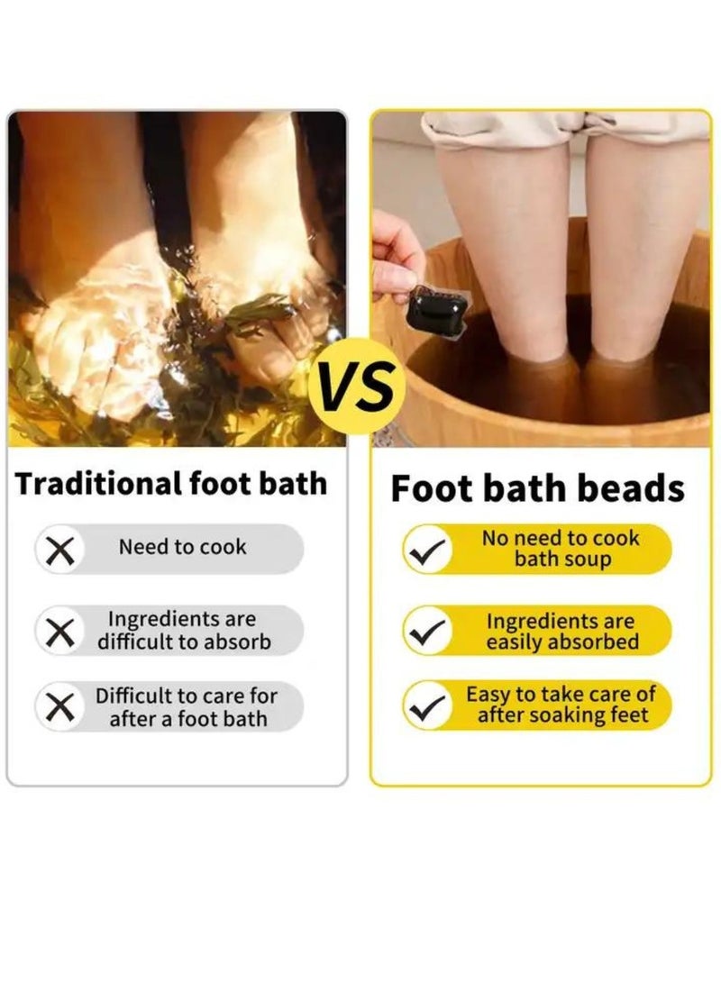 Sefudun نقع القدمين بالأعشاب لتهدئة الجسم وتشكيله، حبات نقع القدمين لإزالة السموم وتشكيل الجسم، نقع القدمين للتطهير، نقع القدمين اليومي لإزالة السموم، ملح نقع القدمين، نوم جيد، فقدان الوزن، شكل الجسم، 10 قطع - Image 3