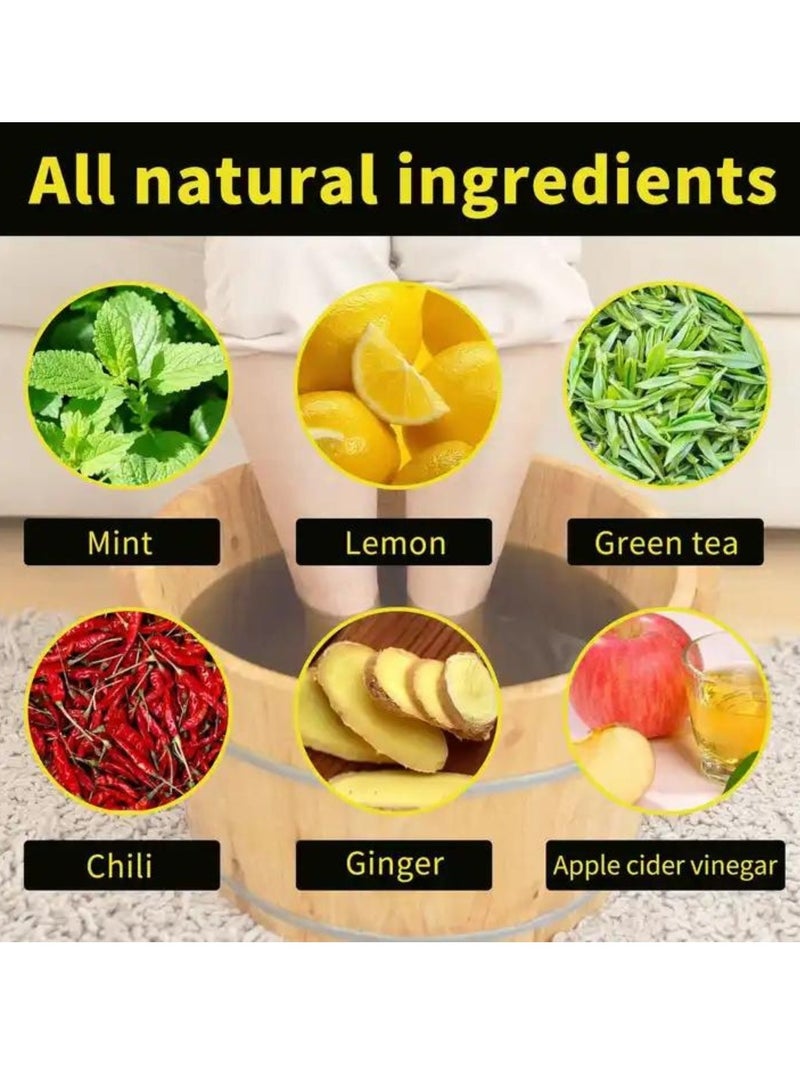 Sefudun نقع القدمين بالأعشاب لتهدئة الجسم وتشكيله، حبات نقع القدمين لإزالة السموم وتشكيل الجسم، نقع القدمين للتطهير، نقع القدمين اليومي لإزالة السموم، ملح نقع القدمين، نوم جيد، فقدان الوزن، شكل الجسم، 10 قطع - Image 5