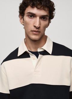 Mango Man Striped Cotton Polo Sweatshirt  - Image 4