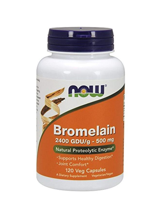 Now Foods Bromelain Dietary Supplements - 120 Capsules - Image 1