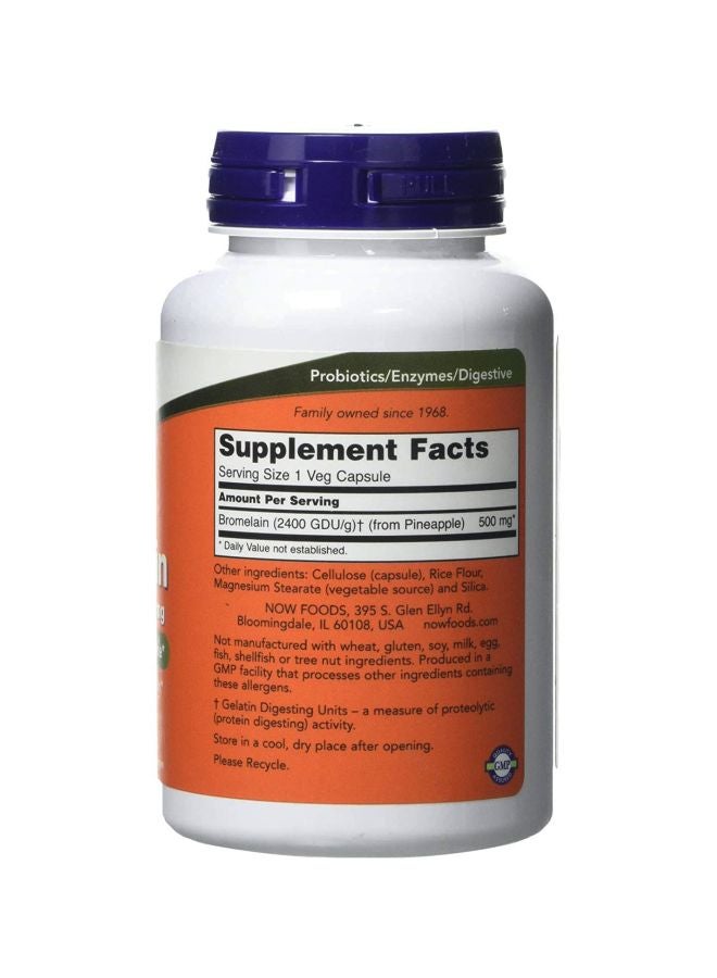 Now Foods Bromelain Dietary Supplements - 120 Capsules - Image 2