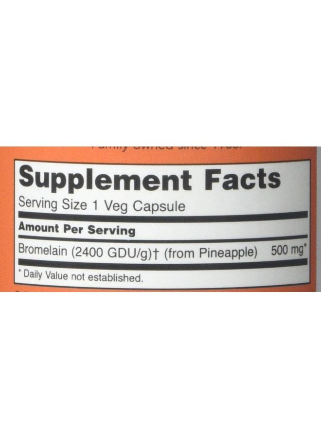 Now Foods Bromelain Dietary Supplements - 120 Capsules - Image 3