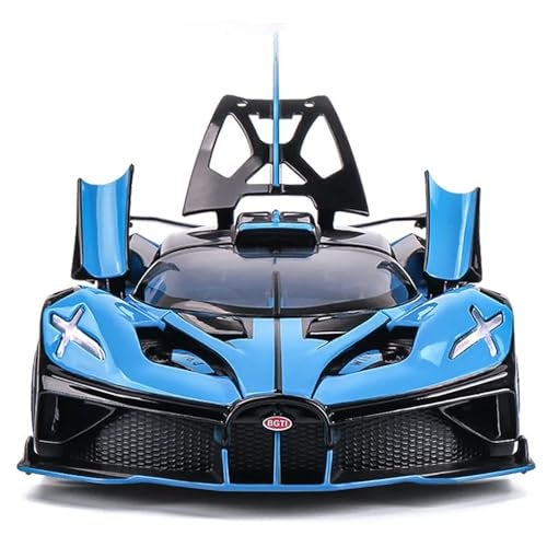 Coelon Metal Pull Back Diecast Car 1:24 Big Bugati Bolide Pull Back Car Model With Sound Light Boys Gifts Toys For Kids, Multicolor - Image 1