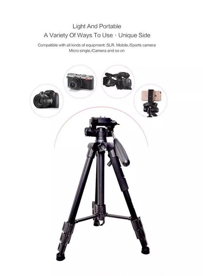Jmary 2234 Professional Aluminium Alloy Tripod Stand - 3-Way Swivel Pan Head  - Image 2