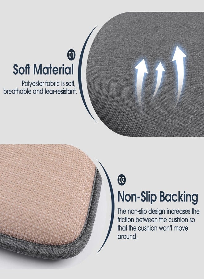 TushGuard Chair Cushions, Memory Foam Chair Pads, Kitchen Chair Cushions Set of 4, Anti-Slip Backing & Fixed Straps - Image 3