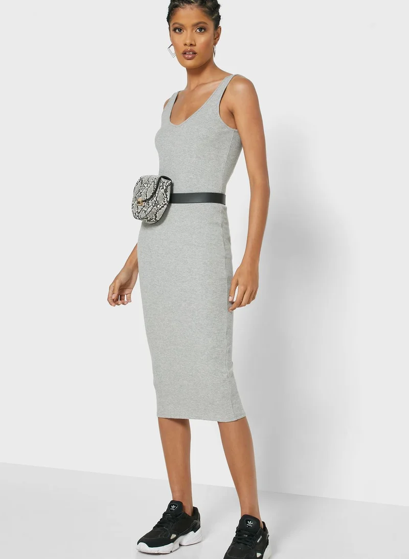 forever 21 ribbed tank dress Ponte Knit Midi Tank Dress WINTER WHEAT / S