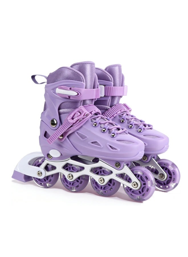 جوشبيرغ زلاجات بعجلات متراصة (Inline Skates) للأطفال قابلة للتعديل، مزودة بعجلات مضيئة بالكامل، مخصصة للبنات. - Image 1
