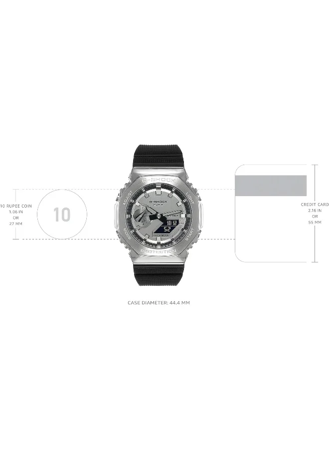 CASIO Casio G-Shock Watch - GM-2100-1ADR Silver Dial, Black Band